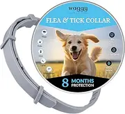 WAGGY PLUS Anti-Parasite Collar for Large, Medium and Small Dogs. Effective Protection for Your pet Against Fleas, Ticks, Larvae, lice and Mosquitoes. 100% Natural.
