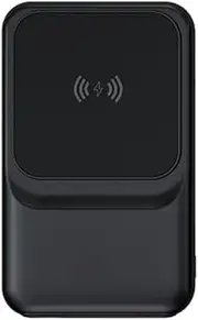 20000mAh Capacity 3-in-1 Magnetic Power Bank with Type-C Cable, 20W PD Fast Charging Input, Wireless Mobile Charging, with Digital Display and 3 Data Cables for iPhone 15 14 13 12 Pro/Pro Max,Black