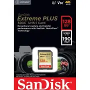 SanDisk Extreme PLUS SDXC 128GB 190MB/s Memory Card