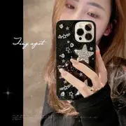 Star Phone Case - 16 Pro Max / 16 Pro / 16 Plus / 16 / 15 Pro Max / 15 Pro / 15 Plus / 15 / 14 Pro Max / 14 Pro / 14 Plus / 14 / 13 Pro Max / 13 Pro / 13 / 13 Mini Black - iPhone 13 Pro