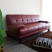 在飛比找momo購物網優惠-【BN-Home】Sato佐藤經典皮藝日式沙發床(沙發床/雙