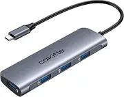 USB C to USB Hub,Cakitte Type C to USB 3.0 Hub with 4 USB 3.0 Ports,Aluminum Thunderbolt 3 USB C Hub Multiport Adapter for MacBook Pro/Air,iPad Pro,iMac,Dell ,Chromebook,Surface,Samsung and More