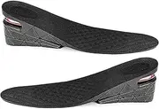 Height Insoles - 3-Layer Adjustable Elevator,Invisible Heel Lift 2.56 Inch Height Increasing Insoles for Women Men