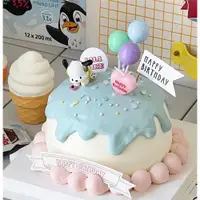 在飛比找ETMall東森購物網優惠-網紅卡通帕恰狗生日蛋糕裝飾擺件冰淇淋可愛小狗氣球雨絲烘焙插件
