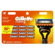Gillette Fusion5 Razor Blade Refills, 12 Cartridges
