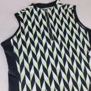 Tail Zura Sleeveless Funnel Neck Top Black Green Golf Resort Cruise Tennis NWT