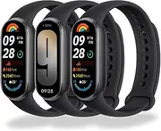 [BABEJIA] 3PCS Straps Compatible with Xiaomi Mi Band 9 and Xiaomi Mi Band 8, Soft TPU Mi Band 9 Straps, Replacement Bands for Xiaomi Smart Band 9/8 Wristband, Breathable, Adjustable Length