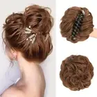 Claw Clip Wavy Curly Hair Bun Clip in Claw Chignon Messy Bun Hair Piece Ponytail