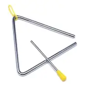 6 Inch Musical Steel Triangle Rhythm Hand Percussion Instrument with Striker