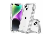 For Apple iPhone 14 Transparent Defender Slim Polycarbonate Case Cover (Clear)