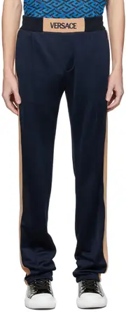 side-stripe track pants XS Black