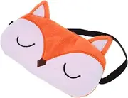 Healeved Fox Style Cartoon Sleeping Eye Mask Comfortable Travel Eye Cover for Naps Relaxation for Office Workers Students Light Blocking for Sleep