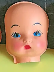 VINTAGE THREE CELLULOID PRETTY DOLL FACES DOLL CRAFTING SUPPLY