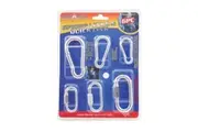 6pce Assorted Spring Links & Quick Links, Carbon Galvanized Steel High Strength
