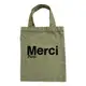 MERCI Merci Paris Tote Bag 棉質迷你托特包 軍綠/ 平行輸入