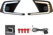 XTevu Daytime Running Lights LED, Fog Light Turn Signal Lamp Replacement 12V Left Right Pair Compatible with Civic 2022