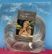 Hair2Wear Christie Brinkley Collection Wispy Hair Wrap Light Gray HT56/60