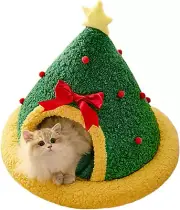 Dog Bed Christmas,Christmas Dog House for Winter - Dog Tent Bed, Removable Cu...