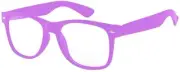 PURPLE FRAME GLASSES CLASSIC 80s VINTAGE RETRO CLEAR LENS SUNGLASSES SHADES