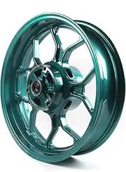 Dark Green Rear Wheel Rim Compatible with Yamaha YZF R3 R25 2015-2024 ABS include, MT03 MT25 2015-2024, Bearing included, Motorcycle Replacement Accessories Parts