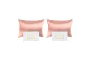 2PK Royal Comfort Pure Silk Pillowcase Single Pack Pillow Case 51x76cm Blush
