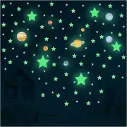 Brillan en las paredes oscuras de estrellas y planetas del sistema solar 109 flu