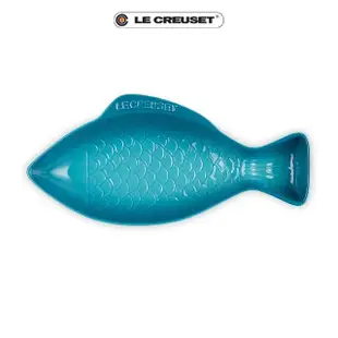 【Le Creuset】瓷器鮮魚盤-中(加勒比海藍)