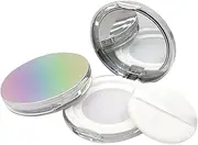 minkissy 2pcs Box Powder Box Pot Empty Lotion Bottles Puffers Large Powder Puff and Container Bottles Powder Applicator Powder Container Empty Loose Powder Case Colorful Plastic