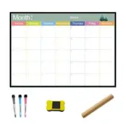 A3 Monthly Planner Whiteboard Fridge Magnet Weekly Message Drawing Note