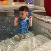 在飛比找momo購物網優惠-【Splash About 潑寶】嬰兒 保暖泳衣 連身- 奇
