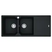 Franke URBAN Onyx RHD Double Bowl with Drainer Kit UBG621ONRHD