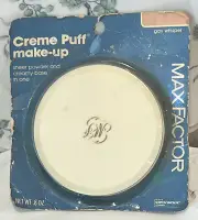 VINTAGE MAX FACTOR HOLLYWOOD CREME PUFF MAKE UP SEALED NOS PROP GAY WHISPER