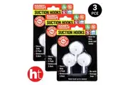 Handy hardware 3pk Hooks Suction 3.6cm 3pcs Reusable Kitchen Bathroom Hook