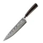AhaTech 8Inch Kitchen Chef Knife Japanese Damascus Steel Cleaver Slicing Cutlery