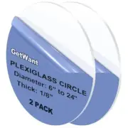 Set of 2 Clear 18-Inch Round Acrylic Sheets - Durable Plexiglass for Crafts
