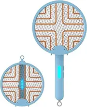 [Furtryvl] Electric Fly Swatter Racket,Foldable Electric Fly Zapper Racket - Handheld Swatter for Restaurant Kitchen Balcony Hotel Garden Patio Travel Indoor