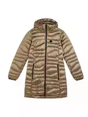 J Lindeberg Women's Cliff Light Down Parka AWOW06450 Tiger Brown Small NWT NEW