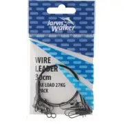 Jarvis Walker Black Wire Leader 30cm/27kg - 3 Pack - AUSTRALIA BRAND