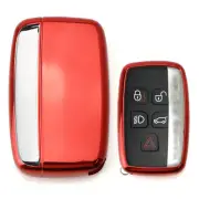 Exact Fit Chrome Red TPU Key Fob Case For 2010-16 Land Rover Keyless Smart Key