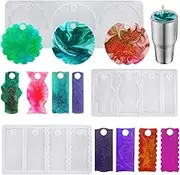 3 Pcs Name Plate Resin Molds Compatible with Stanley 40oz Tumbler, AIFUDA Name Tag Silicone Molds, DIY Personalized Custom Silicone Mold Name Plate for Cup Accessories