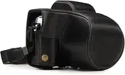 MegaGear Leather Camera Case Compatible with Olympus OM-D E-M10 Mark III (14-42mm)
