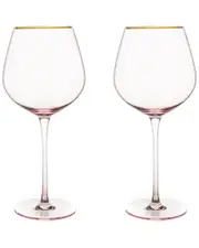 Twine Rose Crystal Red Wine Glass Set