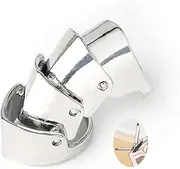 [Uarein] Hollow Knuckle Joint Finger Activity Ring.Silver Double Loop Rings Gothic Hinged Rings Punk Jewelry Halloween Gifts for Women Girl