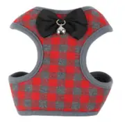 2PC Adjustable Bow Plaid Vest Lead Pull Rope Leash for Cat Dog Pet(S)