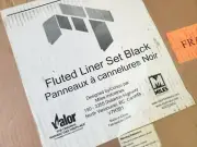Valor Gas Fireplace Fluted Liner Set Black