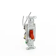 Hubbell Red COMMERCIAL Toggle Light Switch 20A 4-Way w/8" Wire Leads CSL420R