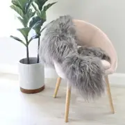 GREY ICELANDIC SHEEPSKIN THROW - Sheepskin Rug Hide, Shaggy sheepskin