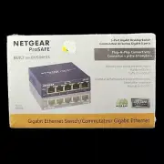 Netgear Prosafe 5 Port Gigabit Desktop Switch Ethernet Commutateur GS105 New