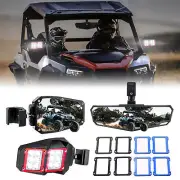 Rear Side LED+Center Mirror Set For Can Am Commander 1000R/700 Max Pro-Fit Cage