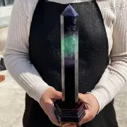 ALL 2.56LB natural fluorite quartz crystal obelisk wand point healing G5354